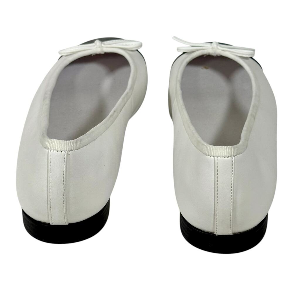 Jeffrey Campbell Women's 9 Two-Tone White & Black Genuine Leather Ballet Flats - Picture 5 of 8